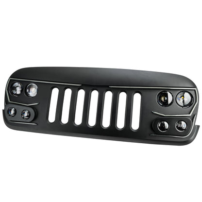 Oracle Lighting 5817-504 - ORACLE Lighting VECTOR Series Full LED Grill- Jeep Wrangler JK