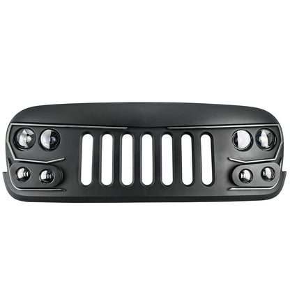 Oracle Lighting 5817-504 - ORACLE Lighting VECTOR Series Full LED Grill- Jeep Wrangler JK
