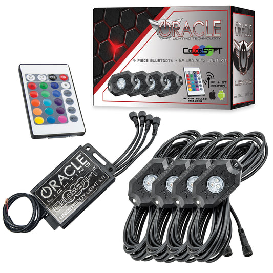 Oracle Lighting 5818-333 - ORACLE Bluetooth + RF ColorSHIFT Underbody Rock Light Kit - 4 PCS