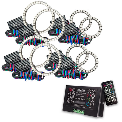 Oracle Lighting 5835-333 - ORACLE Vector Jeep Wrangler JK Grill ColorSHIFT Halo Kit