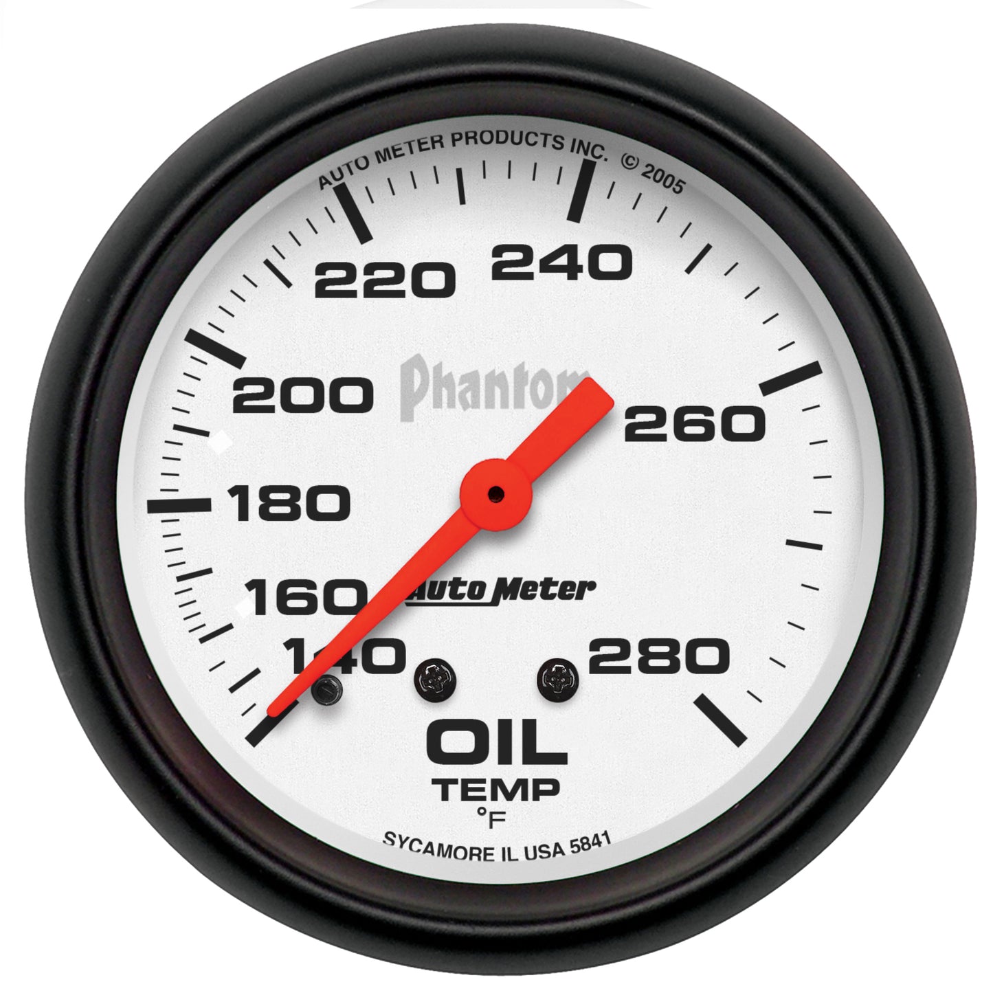 AutoMeter 2-5/8 in. OIL TEMPERATURE 140-280 Fahrenheit PHANTOM 5841