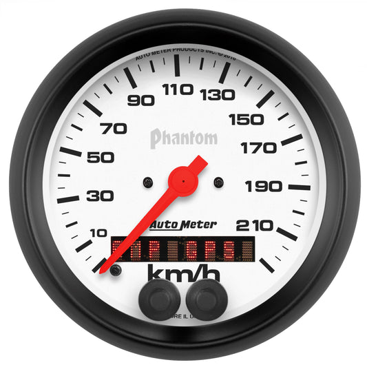 AutoMeter 3-3/8 in. SPEEDO 225 km/h GPS PHANTOM 5880-M