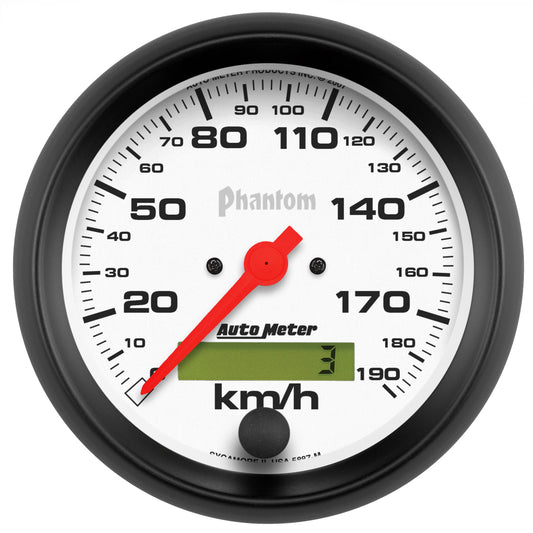 AutoMeter 3-3/8 in. SPEEDOMETER 0-190 KPH PHANTOM 5887-M