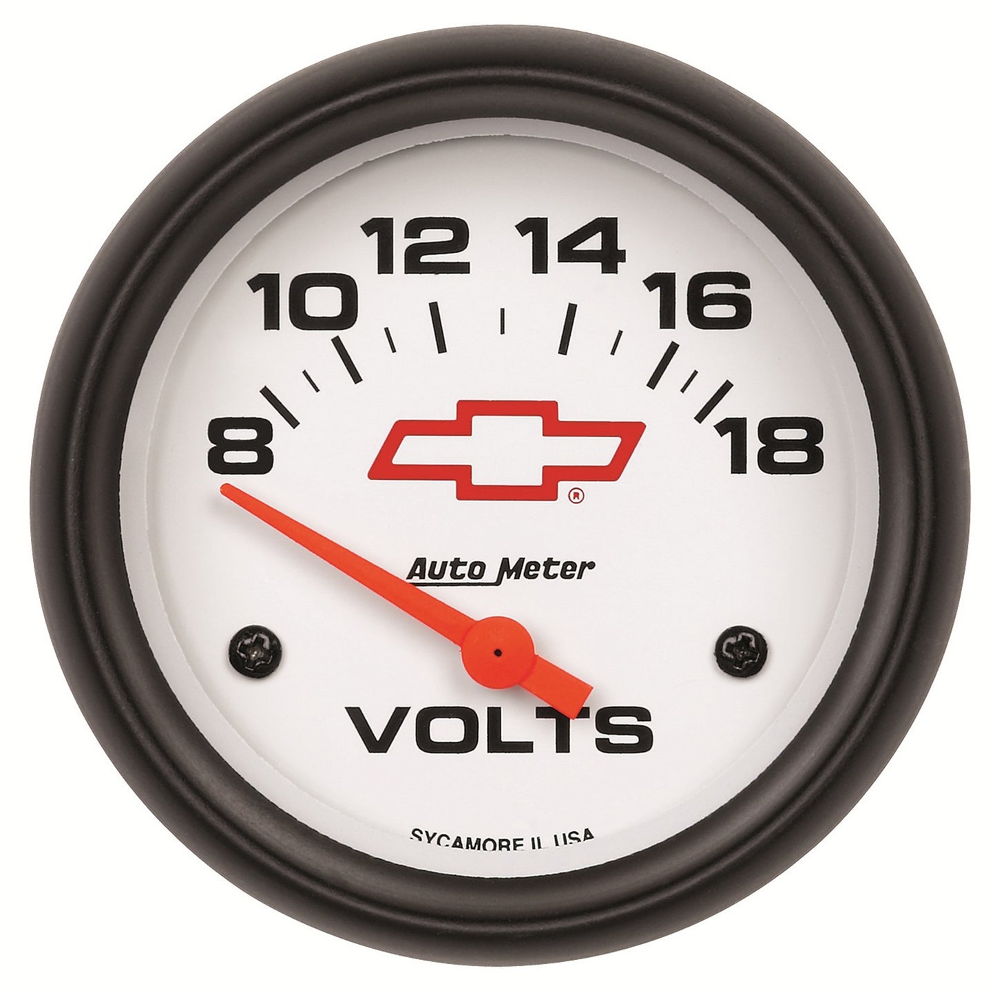 AutoMeter 2-5/8 in. VOLTMETER 8-18V GM WHITE 5891-00406