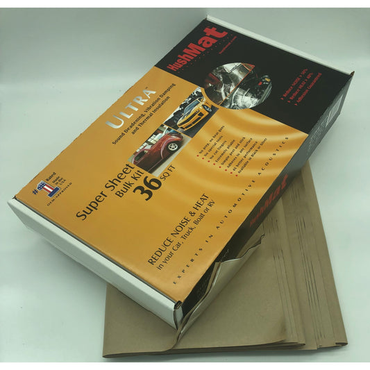 Hushmat Super Bulk Kit - Silver Foil with Self-Adhesive Butyl-9 Sheets 18inx32in ea 36 sq ft 10801