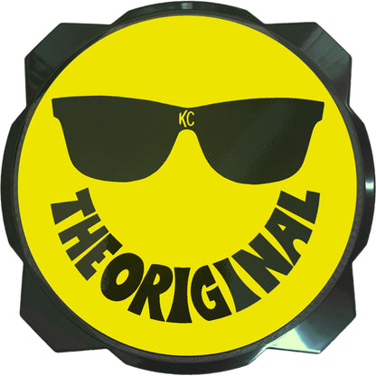KC HiLiTES 6 in Pro6 Gravity Light cover - 50th Anniversary Smiley Face- Yellow / Black KC Logo 5114
