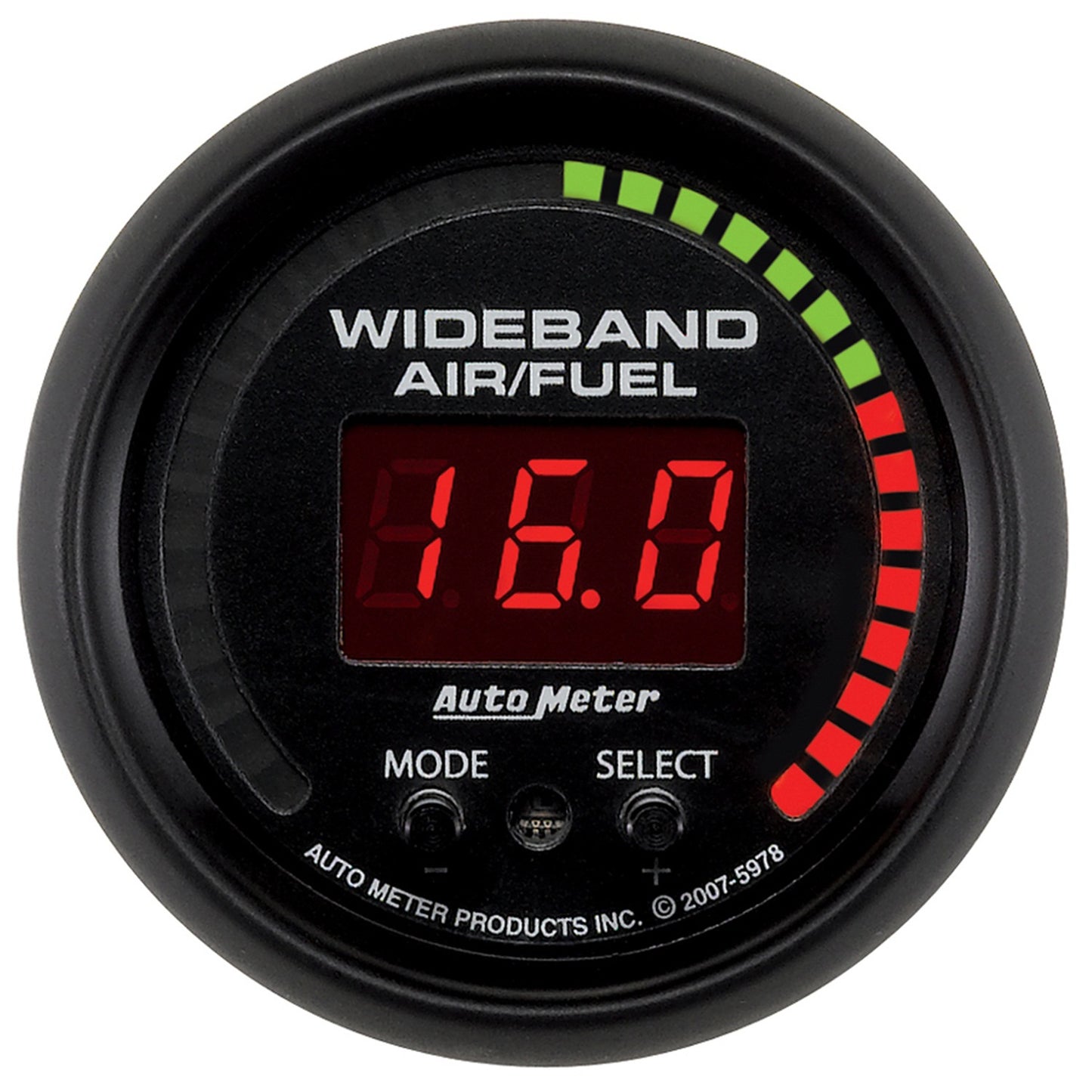 AutoMeter 2-1/16 in. WIDEBAND PRO AIR/FUEL RATIO 6:1-20:1 AFR ES 5978