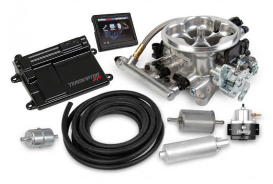 Holley EFI Terminator EFI 4bbl Throttle Body Fuel Injection Master Kit - Tumble Polished 550-405K