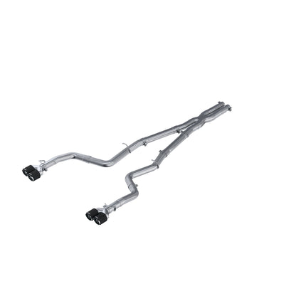 MBRP Exhaust 3in. Cat Back; Dual Rear; Quad Tips S71163CF