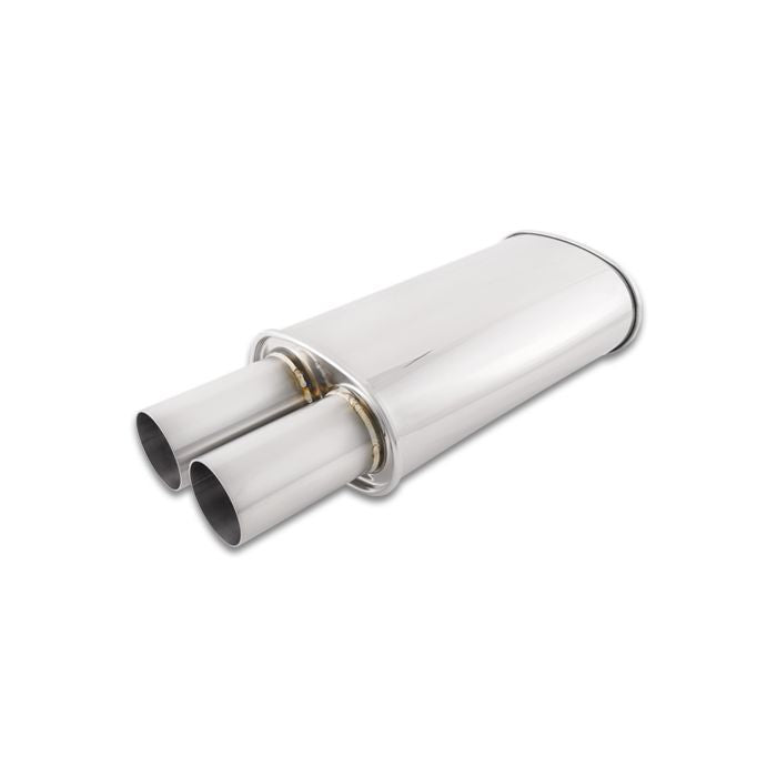 Vibrant Performance - 1095 - STREETPOWER Oval Muffler w/ 3.00 in. Round Straight Cut Tip (3.00 in. inlet)
