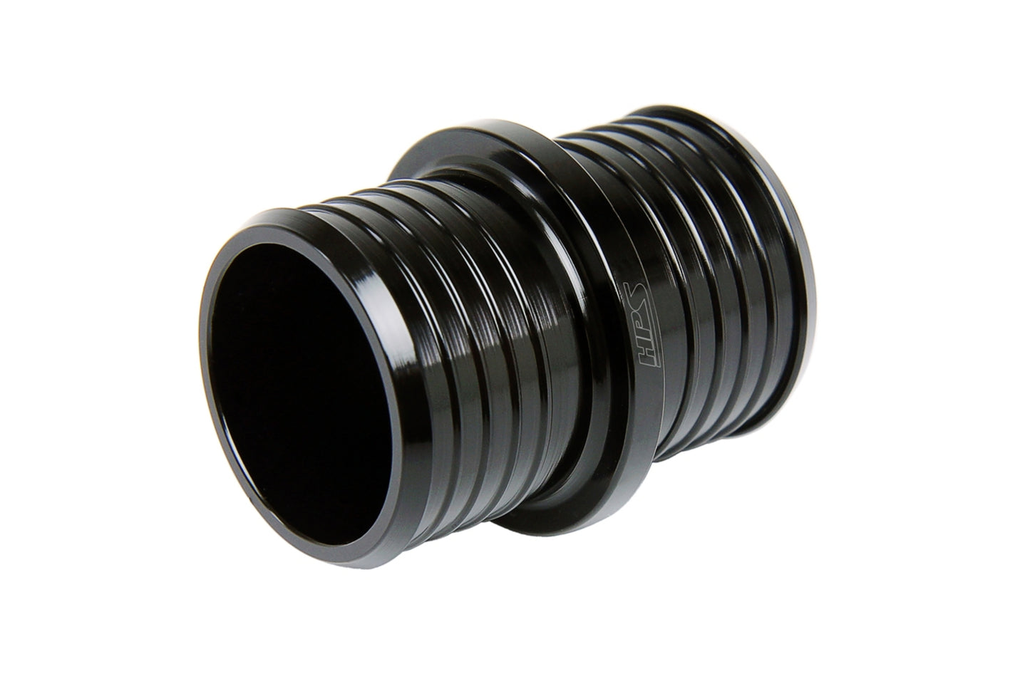 HPS Performance Multi-ribbed Aluminum Hose Union 1-3/8" OD Black AHU-138-BLK