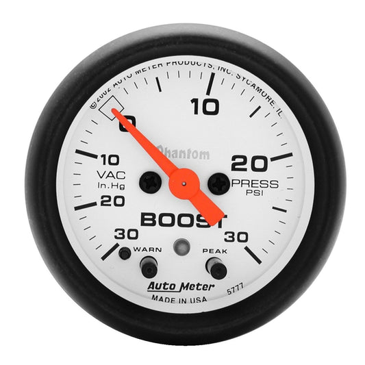 AutoMeter 2-1/16 in. BOOST/VACUUM 30 IN HG/30 PSI PHANTOM 5777