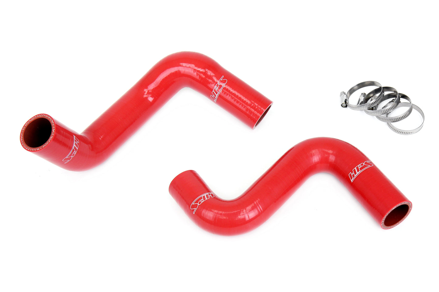 HPS Performance High Temp 3-ply Reinforced Silicone Replaces OEM Rubber Radiator Coolant Hoses 57-2057-RED