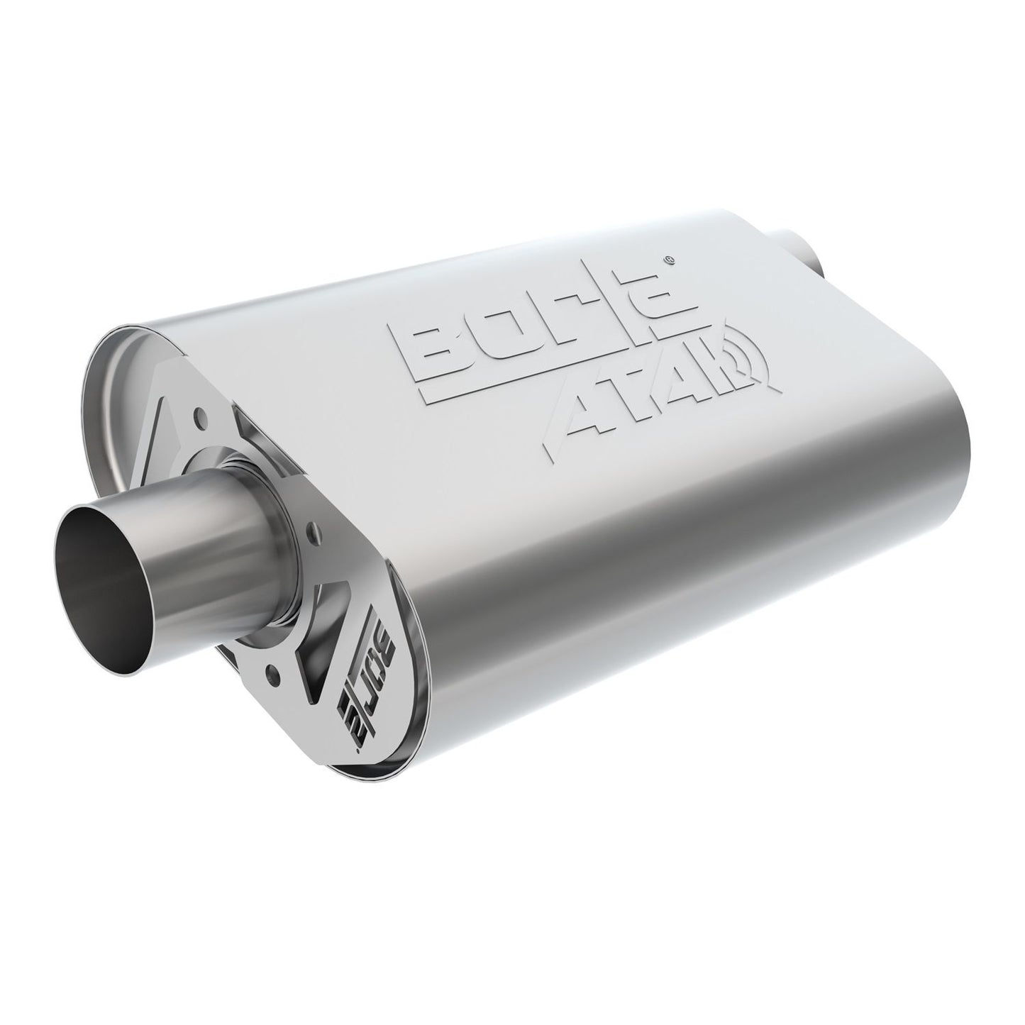 Borla CrateMuffler Muffler Chrysler/ Dodge/ Plymouth/ Mopar Big Block 383/ 413/ 426/ 440 CID V8 Moderate Output 2.5in Offset Inlet/ 2.5in Center Outlet ATAK 400941