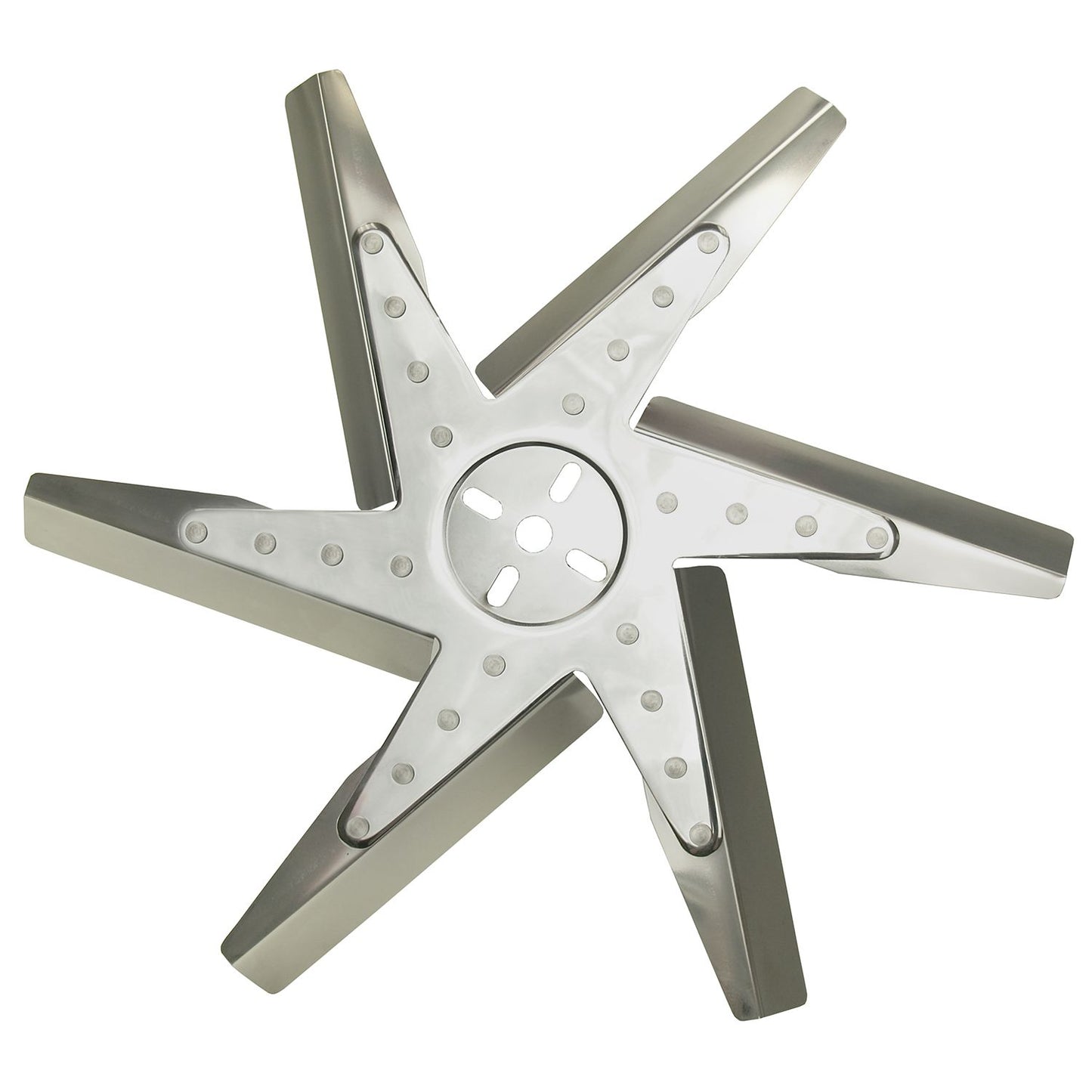 Derale 18" High Performance Stainless Steel Standard Rotation Flex Fan, Chrome Hub 19218