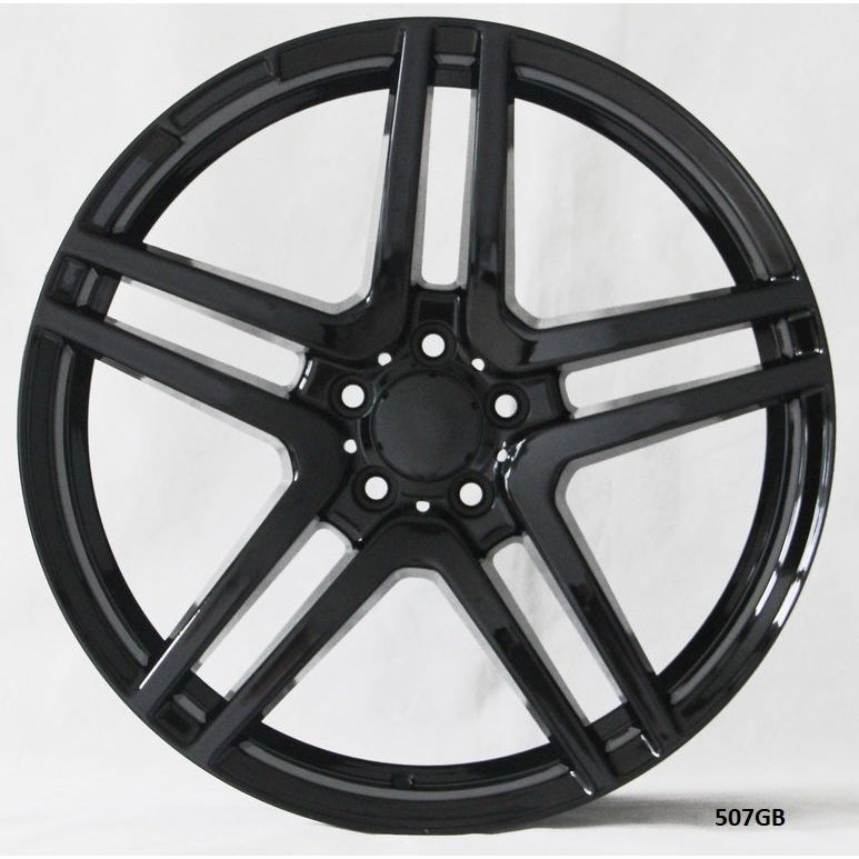 20" X 9.5" Aluminum Gloss Black Wheels Set - Dynamic Performance - R507-GB-20x9.5-5x112-38-66.56