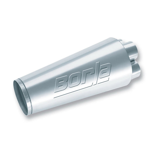 Borla XR-1(r) Multi-Core Racing Muffler Shorty Collector Quad 2.25in Inlet/ 4in Outlet 6.75in Round x 14in Long Body 40976