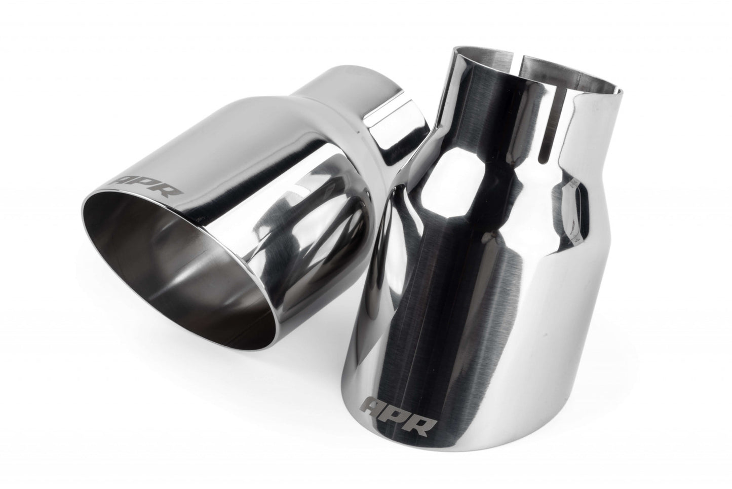 APR Single-Walled 3.5" Slash-Cut Exhaust Tips (Polished Silver) - Set of 2 TPK0005