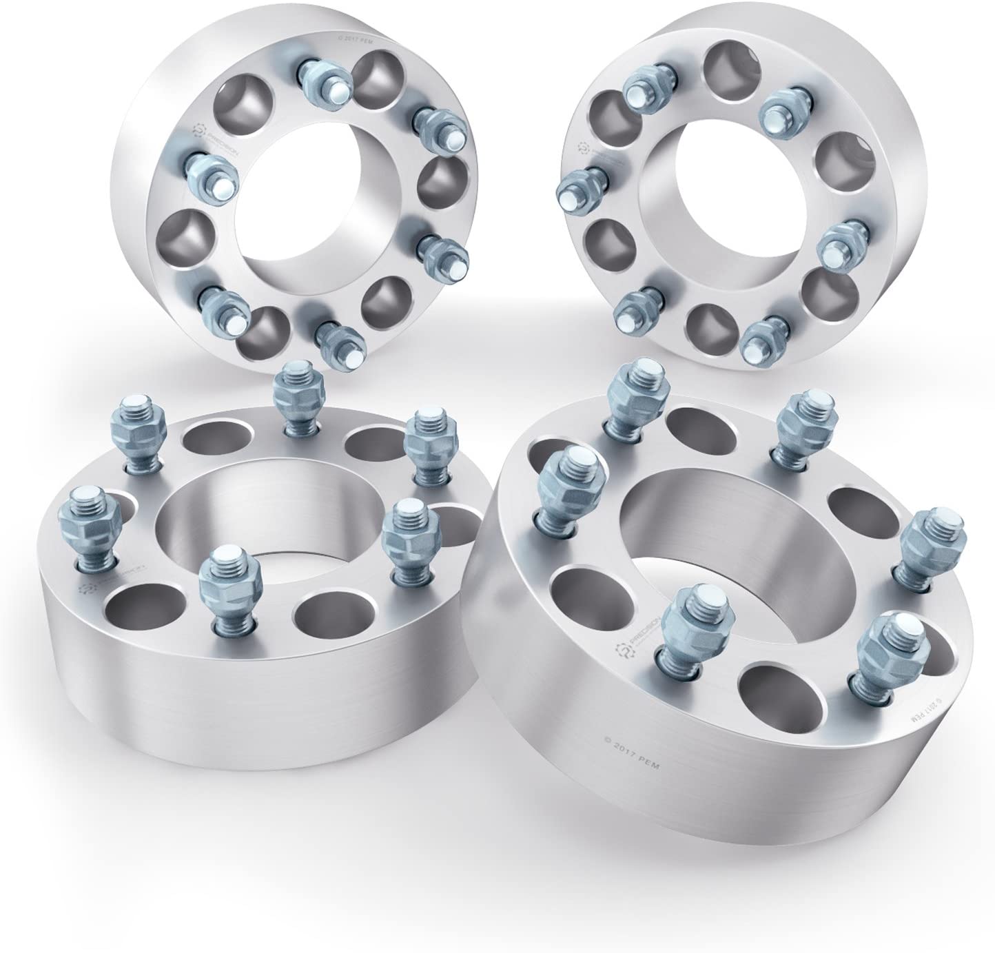 2x Lug Centric Wheel Spacers for 6-Lug Hubs - Bolt On (Thick)