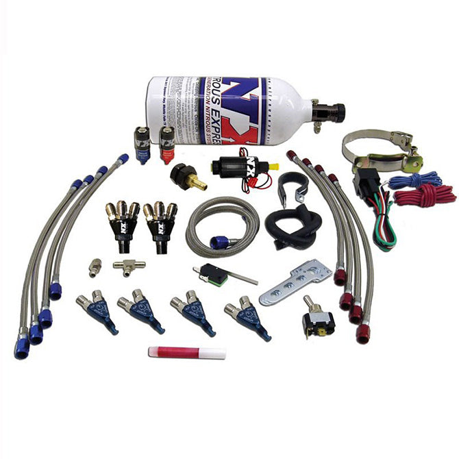 Nitrous Express FOUR CYLINDER "PIRANHA" SYSTEM 2.5 LB NX-60005P