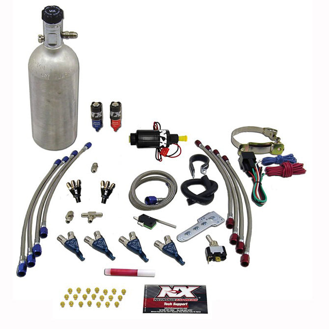 Nitrous Express FOUR CYLINDER "PIRANHA" SYSTEM (FOR EFI APPLICATIONS) 1.4 LB NX-60009P