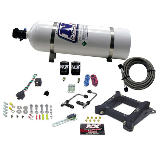Nitrous Express 4150 Gemini STAGE 6 (50-100-150-200-250-300HP) WITH 15LB BOTTLE. NX-60040-15