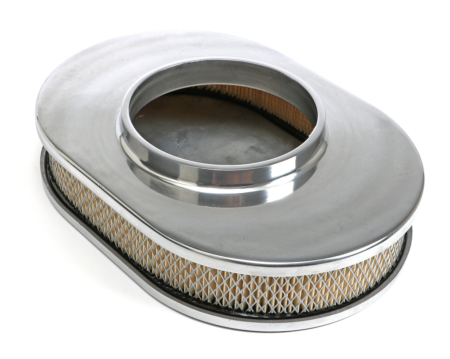 Trans-Dapt Performance Oval Air Cleaner Set Pinstripe (Ball-Milling); 8-3/8 In. Width 12 In. Length- Aluminum 6020