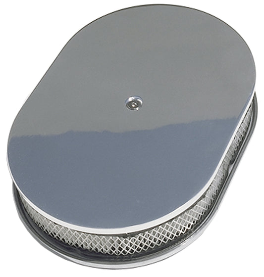 Trans-Dapt Performance Oval Air Cleaner Set Plain; 8-3/8 In. Width 15 In. Length- Aluminum 6023