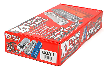 Trans-Dapt Performance Polished Aluminum Valve Covers; 58-86 Sb Chevy; Short; Plain 6031