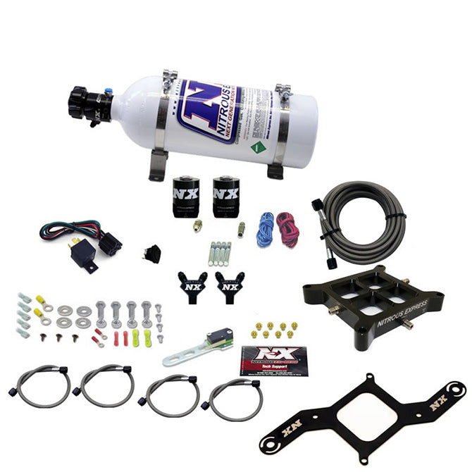 Nitrous Express 4150 BILLET CROSSBAR PRO POWER (100-200-300-400-500HP) WITH 5LB BOTTLE. NX-60542-05