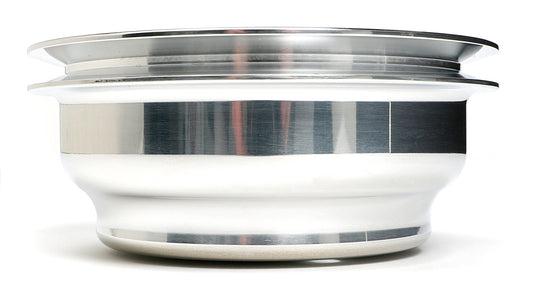 Trans-Dapt Performance Crankshaft Pulley; 1 Groove; 1969-1985 Chevrolet 283-350; Long Water Pump- Polished Aluminum 6056