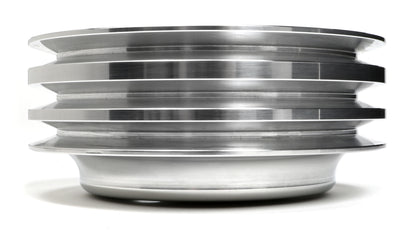 Trans-Dapt Performance Crankshaft Pulley; 3 Groove; 1955-1968 Chevrolet 283-350; Long Water Pump- Polished Aluminum 6058