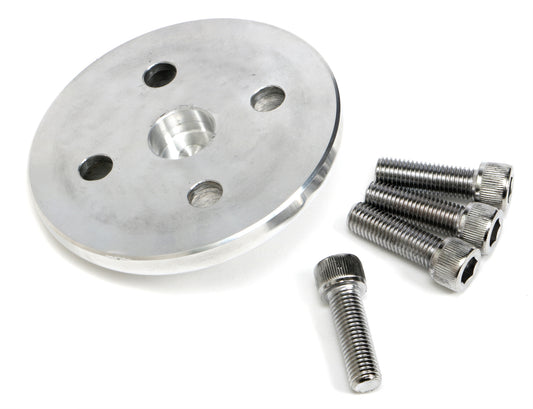 Trans-Dapt Performance Water Pump Pulley Nose; Groove; 1955-1968 Chevrolet 283-350; Short Water Pump- Polished Aluminum 6060