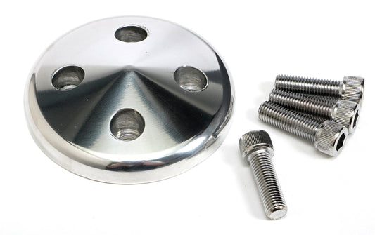 Trans-Dapt Performance Water Pump Pulley Nose; Groove; 1955-1968 Chevrolet 283-350; Short Water Pump- Polished Aluminum 6060