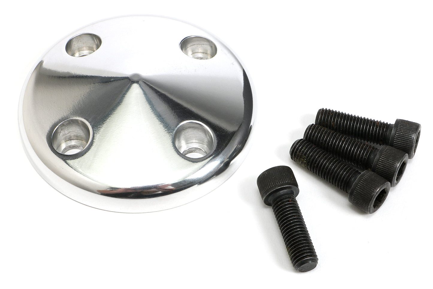 Trans-Dapt Performance Water Pump Pulley Nose; Groove; 1969-1985 Chevrolet 283-350; Long Water Pump- Polished Aluminum 6061