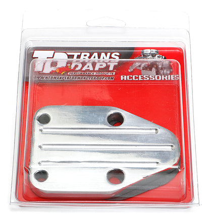 Trans-Dapt Performance Fuel Pump Block-Off Plate; Sb Chevy 283-400; Pinstripes (Ball-Milled)- Aluminum 6064