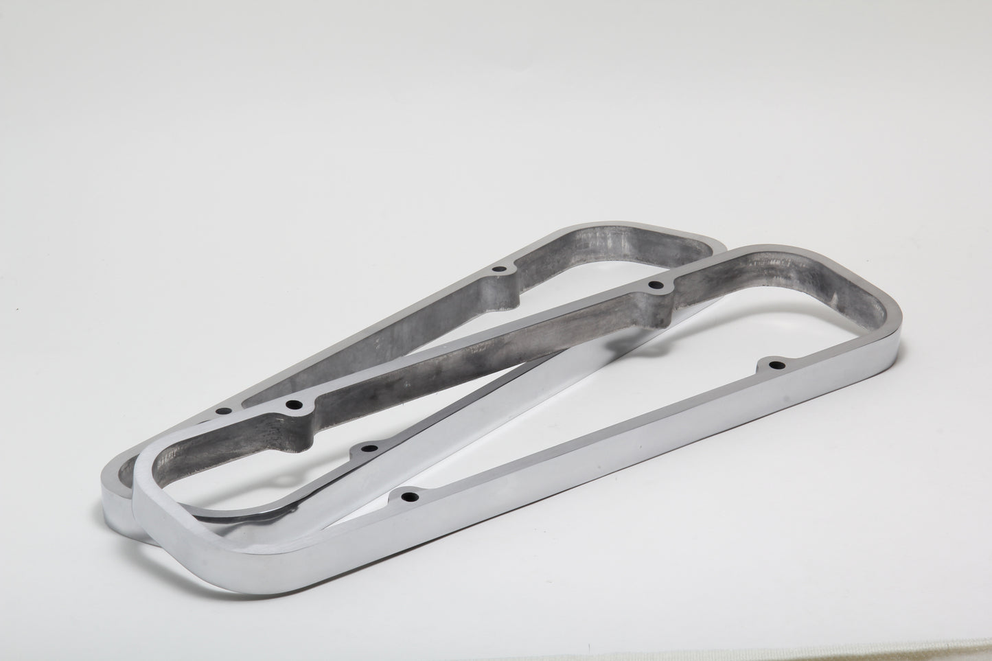 Trans-Dapt Performance Valve Cover Spacers; Pontiac 326-455 V8 1959-79; 1 In. Tall- Polished Aluminum 6081