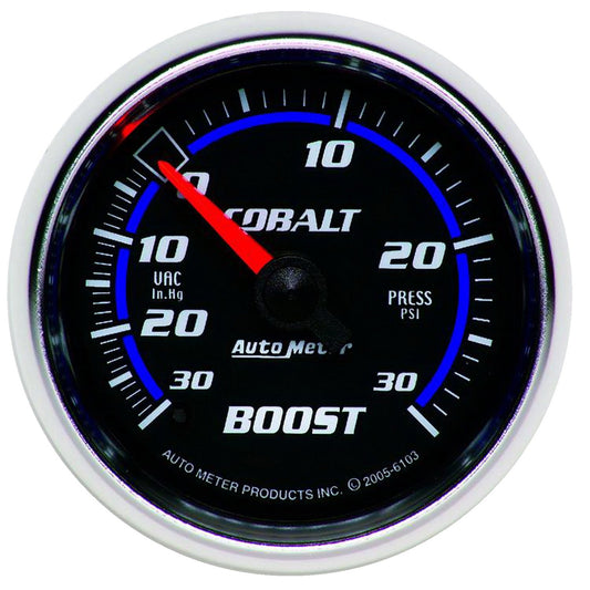 AutoMeter 2-1/16 in. BOOST/VACUUM 30 IN HG/30 PSI COBALT 6103