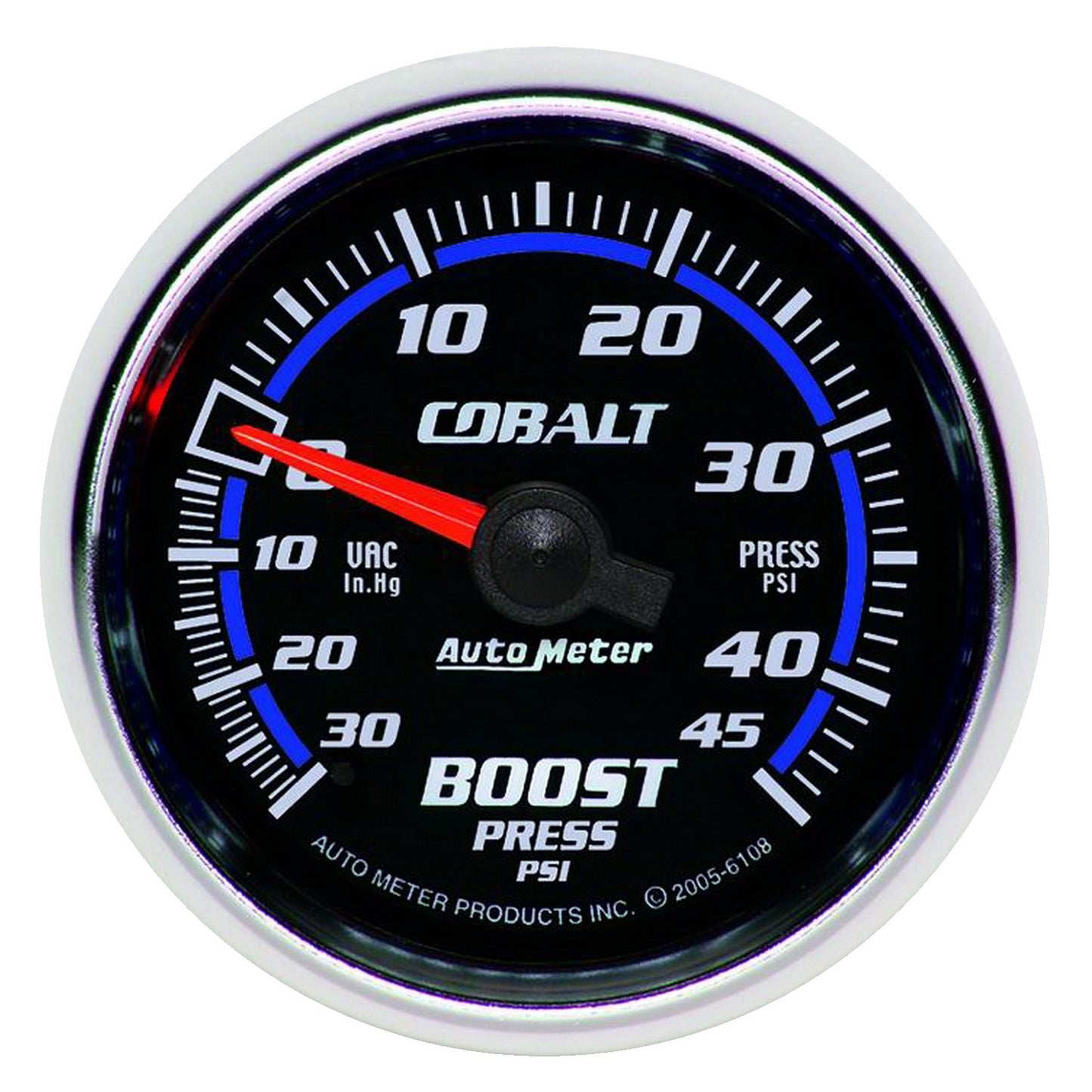 AutoMeter 2-1/16 in. BOOST/VACUUM 30 IN HG/45 PSI COBALT 6108