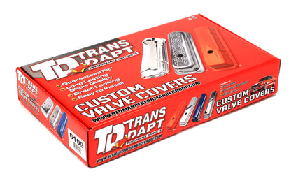 Trans-Dapt Performance Valve Covers Aluminum Ford 289-351W Ball Milled 6109