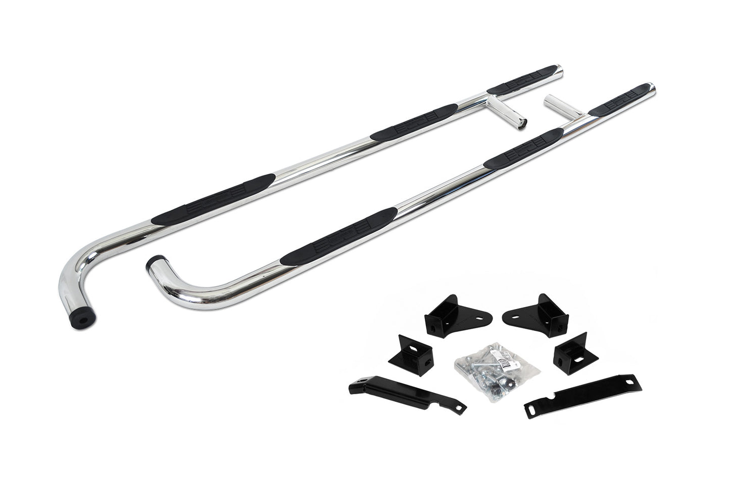 Go Rhino 61090PS 6000 Side Steps With Mounting Bracket Kit 1Piece WheeltoWheel Polished Stainless Steel