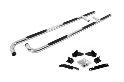 Go Rhino 61090PS 6000 Side Steps With Mounting Bracket Kit 1Piece WheeltoWheel Polished Stainless Steel