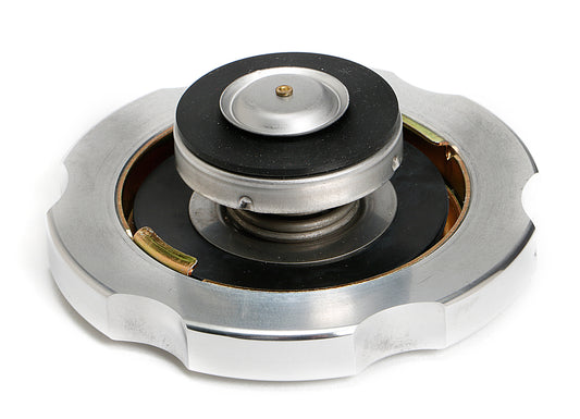 Trans-Dapt Performance Polished Aluminum Radiator Cap With Notched Edge; 16 Lb Pressure Limit 6116