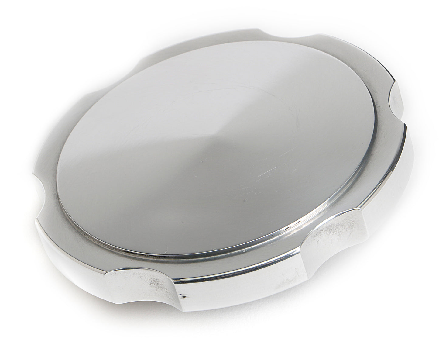 Trans-Dapt Performance Polished Aluminum Radiator Cap With Notched Edge; 16 Lb Pressure Limit 6116