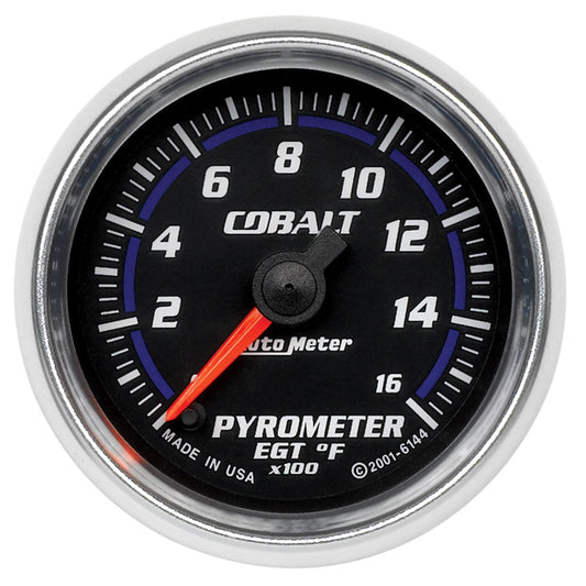 AutoMeter 2-1/16 in. PYROMETER 0-1600 Fahrenheit COBALT 6144