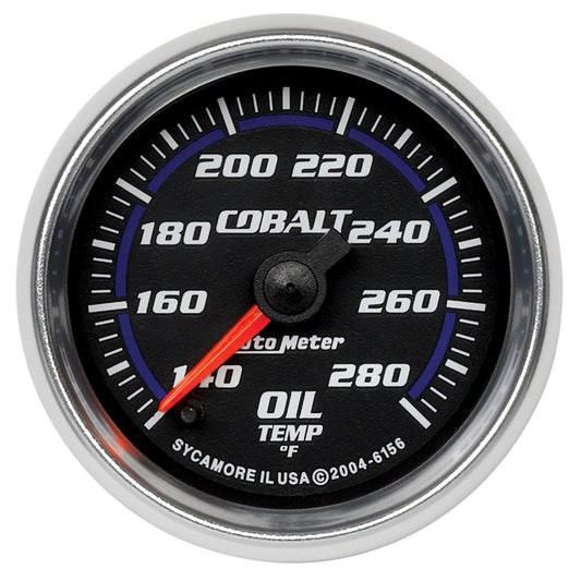 AutoMeter 2-1/16 in. OIL TEMPERATURE 140-280 Fahrenheit COBALT 6156