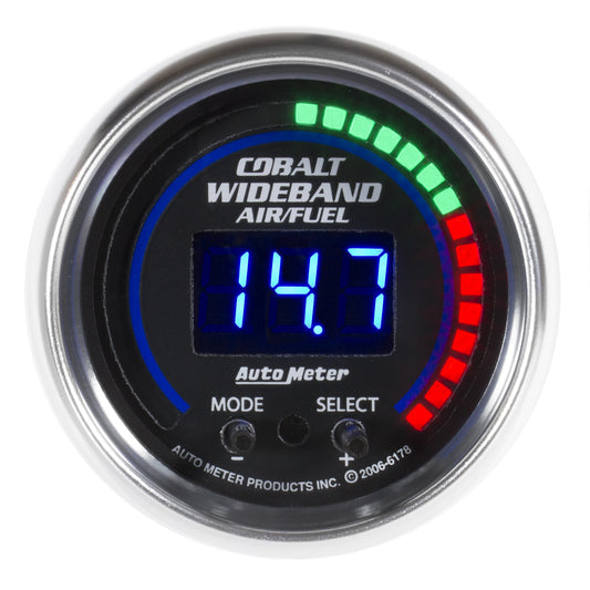 AutoMeter 2-1/16 in. WIDEBAND PRO AIR/FUEL RATIO 6:1-20:1 AFR COBALT 6178