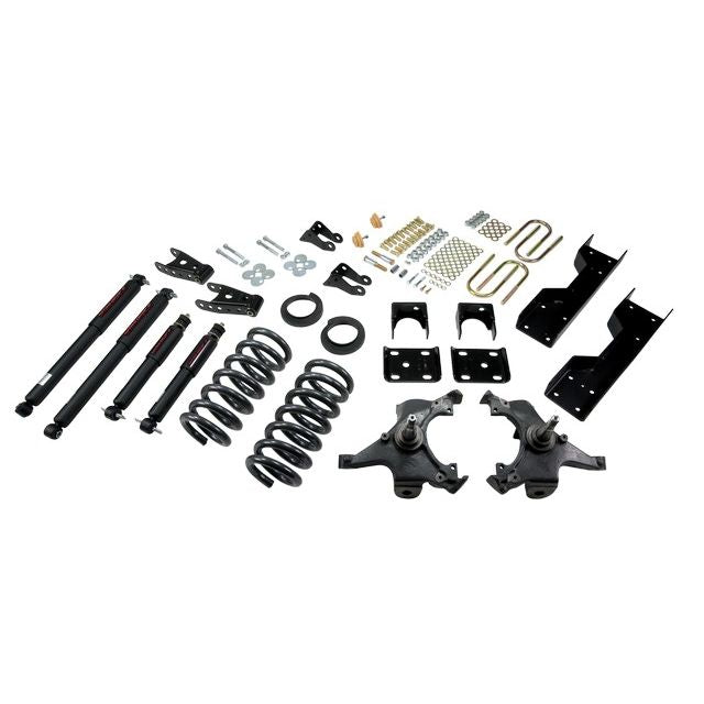 BELLTECH 697ND LOWERING KITS Front And Rear Complete Kit W/ Nitro Drop 2 Shocks 1988-1991 Chevrolet Silverado/Sierra C1500 (Std Cab ext 454 SS) 4 in. or 5 in. F/6 in. or 7 in. R drop W/ Nitro Drop II Shocks