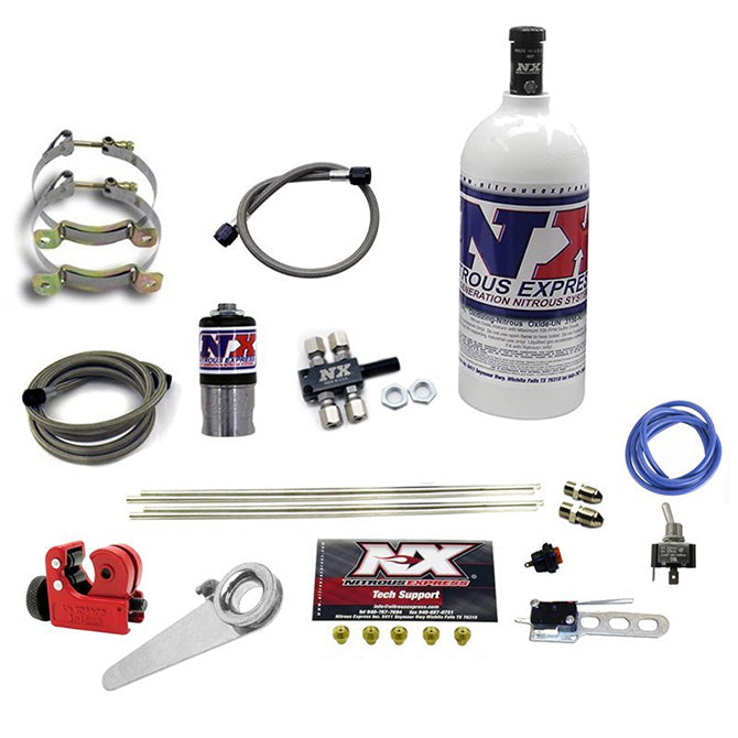 Nitrous Express MOTORCYCLE 4-CYLINDER DRY SYSTEM-1LB BOTTLE NX-62000-1.0P