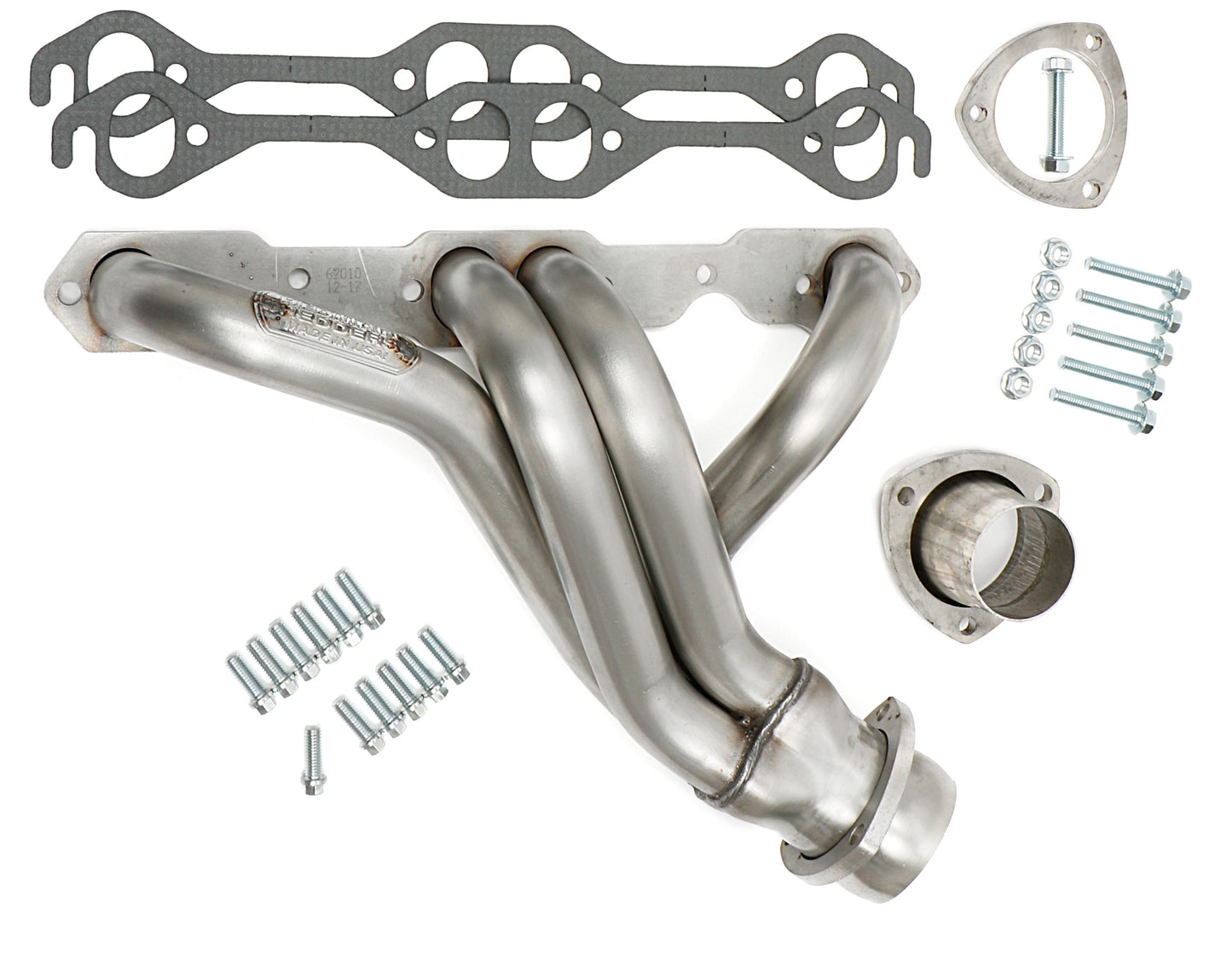 Hedman Hedders 67-87 C10/C20 TRUCKS AND SUVS WITH SB CHEVY; UNCOATED 304 STAINLESS STEEL HEADERS; 1-5/8 IN. TUBE DIA.; 3 IN. COLL.; MID-LENGTH DESIGN 62010